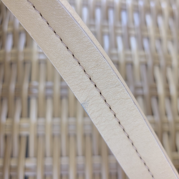 Monsac Original Handbag Purse Shoulder Bag Beige Genuine Leather - Picture 13 of 16